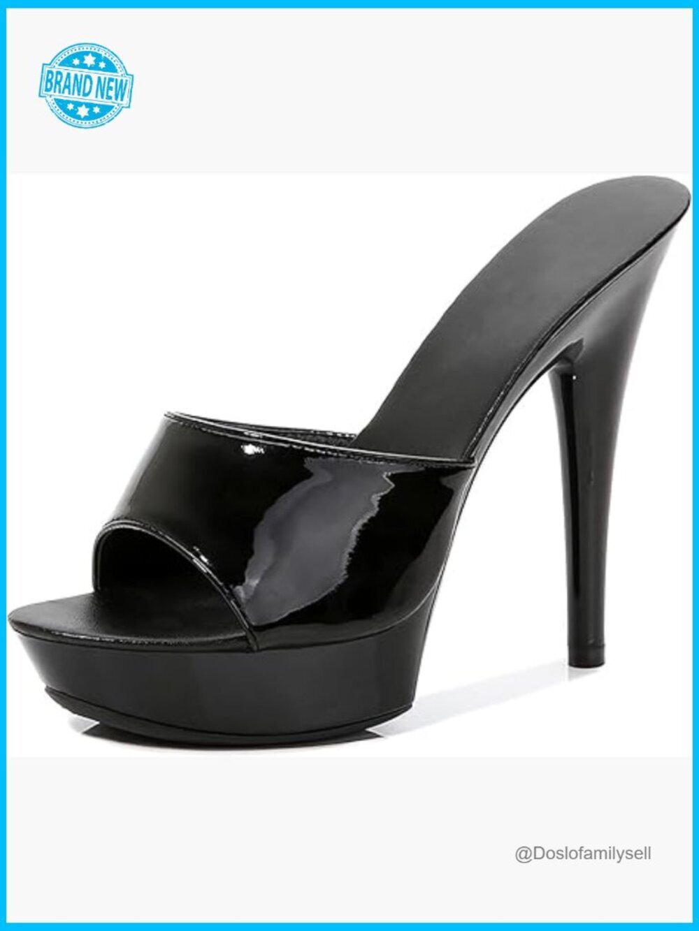 Sky High Platform Stiletto Heeled Sandals Sexy Party Prom Shoes Slip On